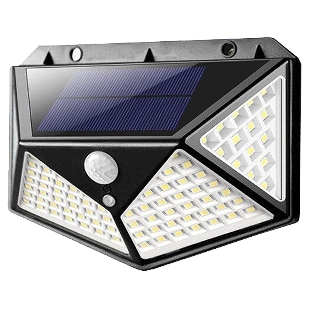 Luminária Solar Dupla 40 Leds Com Sensor Presença Movimento Fotocélula
