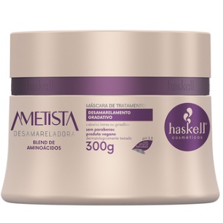 Máscara Desamareladora Ametista Haskell - Máscara Para Cabelos Loiros E Grisalhos 250g