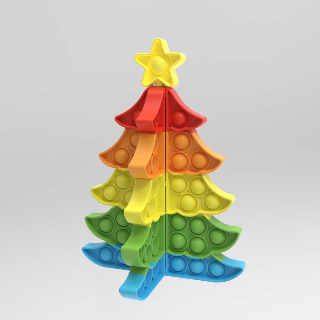 Árvore De Natal Pop It Fidget Toy Colorido Decoração Enfeite | Shopee Brasil