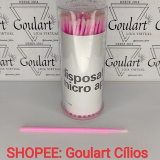 100 Aplicador Microbrush Fino Micro Brush Extensão Cílios