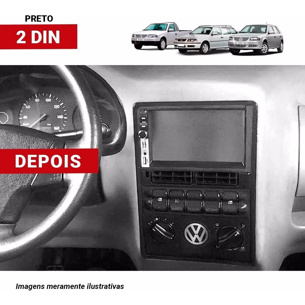 Moldura Central Painel Gol Bola G2 Dvd 2din Multimidia