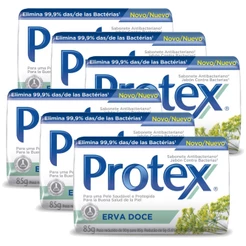 Kit Sabonete em Barra Protex Erva Doce 85g com 6 unidades