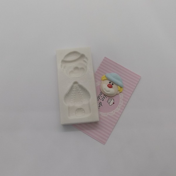 Molde De Silicone Carinha E Tenda Circo Molde Para Confeitaria Molde Para Biscuit 607