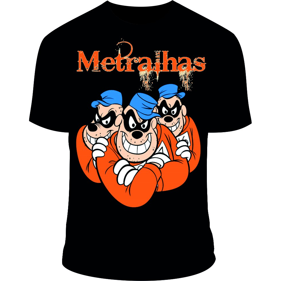 camiseta dos irmãos metralhas personagens de desenho em quadrinhos ...