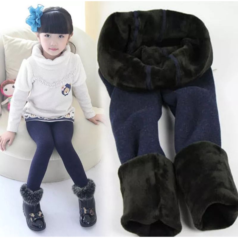 1 Meia Calça infantil Peluciada GROSSA térmica legging pelo 2 a 16 anos  Sem Pé juvenil inverno frio unissex