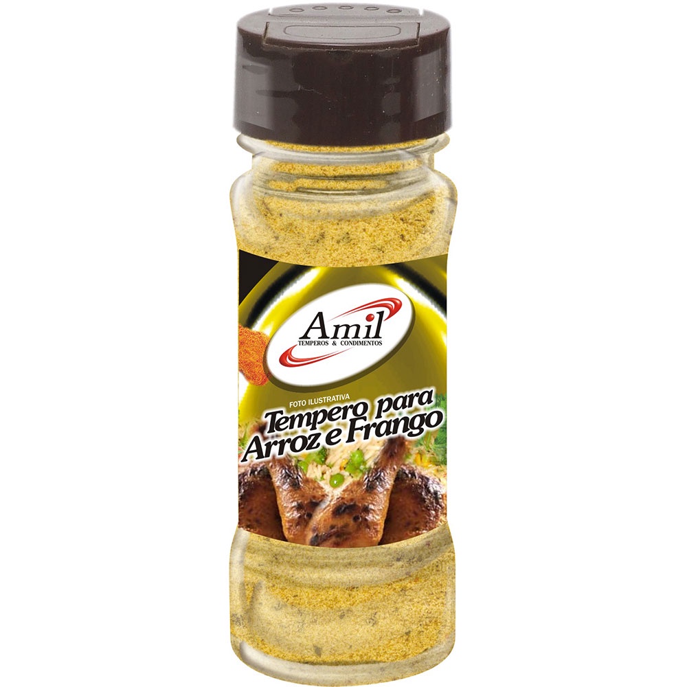 Tempero para arroz e frango 90g Amil Especiarias Condimento