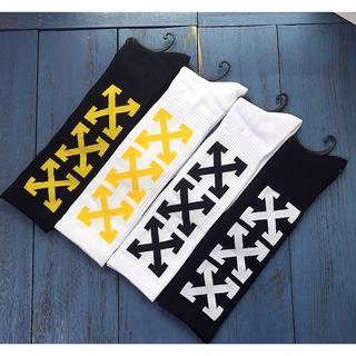 Meias Esportivas Masculinas off-white Algodão Para Casais/Meninas/Harajuku/Tendência