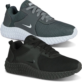 Kit 2 Tênis Masculino 4D Super Confortável Caminhada Academia Corrida Esportivo