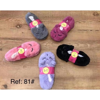 Pantufa Sapatilha Sapato Adulto Feminino Gatinho Com Pelinho Dentro Super Quente Inverno Antiderrapante