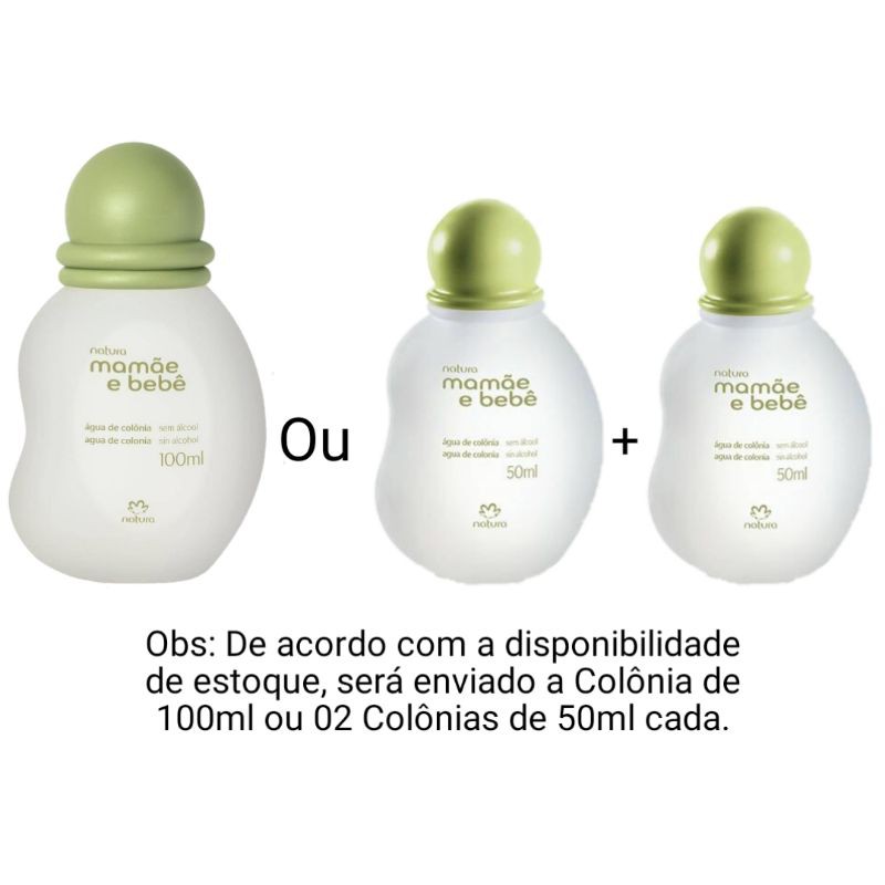 Perfume natura mamãe e bebê 100ml + shampoo e condicionador | Shopee Brasil
