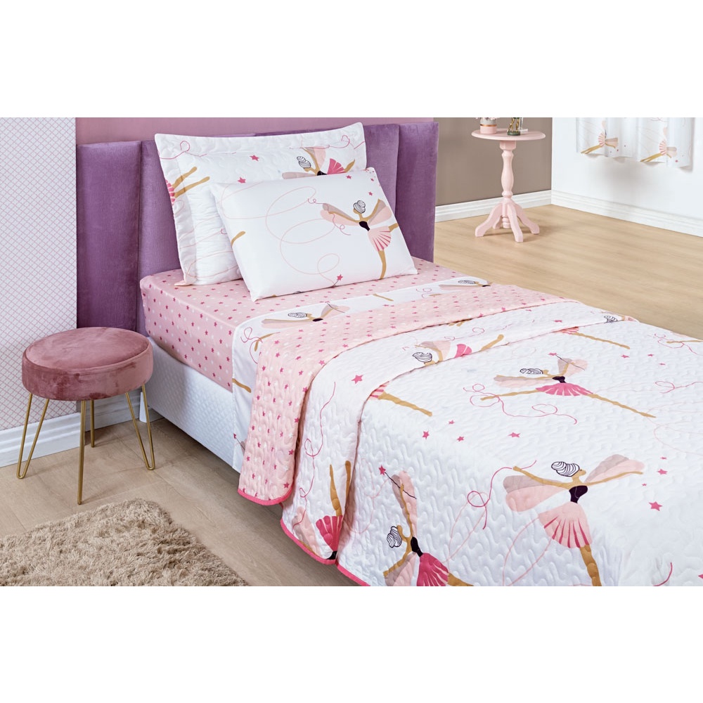 Cobre Leito Colcha Solteiro Infantil Dupla Face 2 peças Estampados