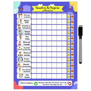 Quadro do Incentivo de Metal Semanal 26x20cm + Caneta em Oferta na Shopee