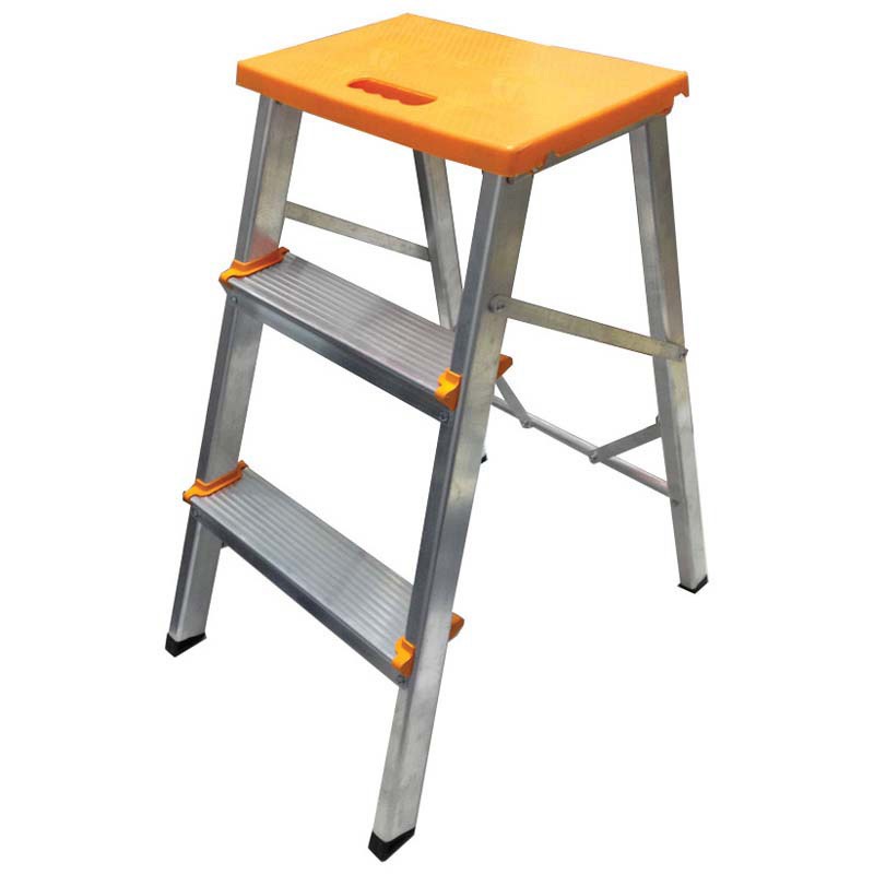 Escada Banqueta Alumínio Domestica 3 Degraus Portátil Ate 100kg em Oferta na Shopee
