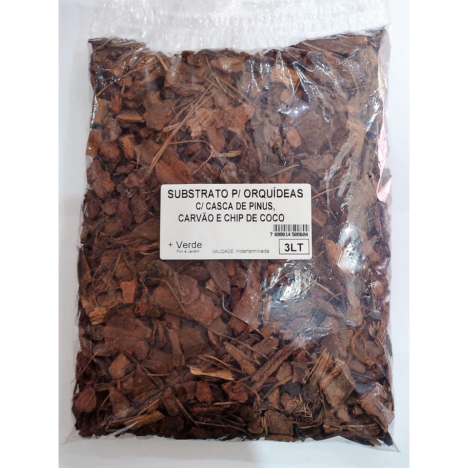 3 Litros Substrato Para Orquídeas com Casca de Pinus Carvão e Chip de Coco 3 Litros Substrato Para Orquídeas com Casca de Pinus Carvão e Chip de Coco