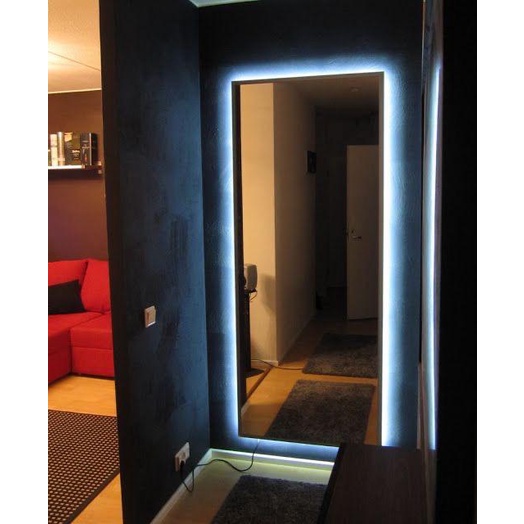Espelho retangular com led 70cm x90cm lapidado