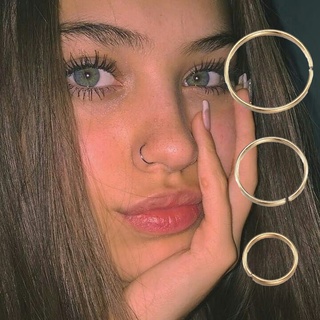 Argolinha para Nariz Aço Folheado a Ouro 18K 5 Camadas, Não Perde a Cor, Nao da Alergia, Nao Coça, Nao Inflama Piercing de Argola para Nariz Pronta Entrega