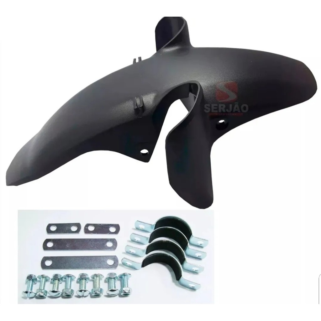 Paralama dianteiro inferior bros 125 150 160 xre300 tornado + adaptador