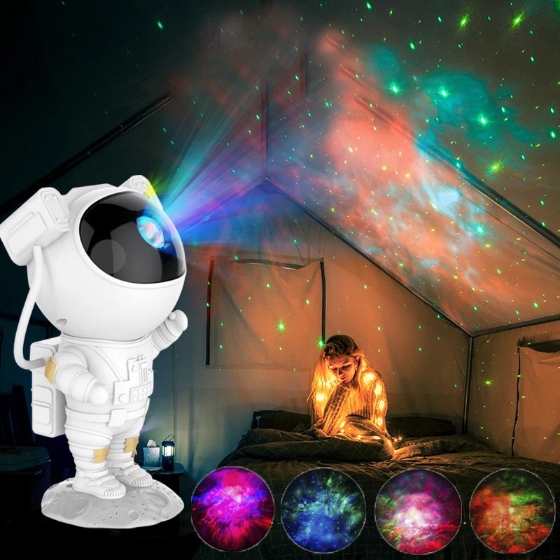 Projetor De Luz Do Espaço Astronauta Céu Estrelado Galaxy Quarto Home Decor Para Crianças Luz Da Noite Presentes