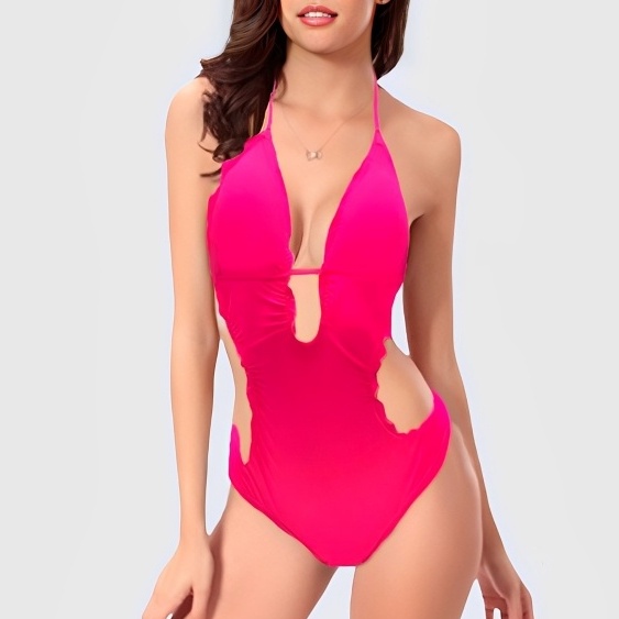 Maiô Engana Mamãe 40-44 Ripple Empina Bumbum Decote Profundo Com Bojo Poliamida Praia Várias Cores — imagem 2 de 2