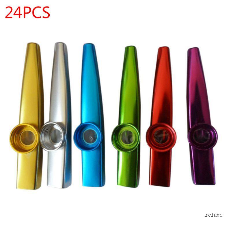 Rel 24 Pcieces Multicolor Metal Kazoos Liga De Alumínio Pequenos  Instrumentos Musicais Flautas Não Para Bordas Afiadas Fácil De Transportar  | Shopee Brasil