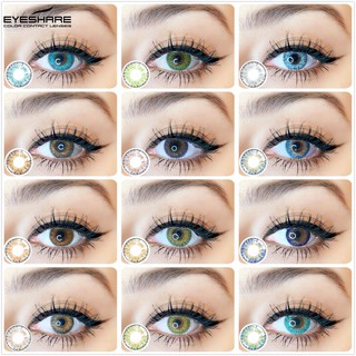 Eyeshare Brand 1 Par 3 Tone Series Lentes De Contato Coloridas Cosméticas Para Os Olhos