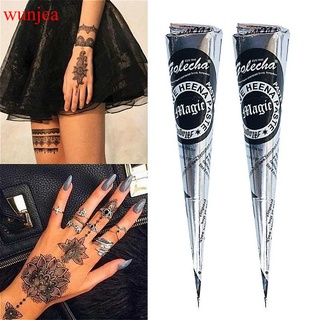 1 Peça Mehndi Adesivo De Tinta Tatuagem Henna Natural Para Arte Corporal