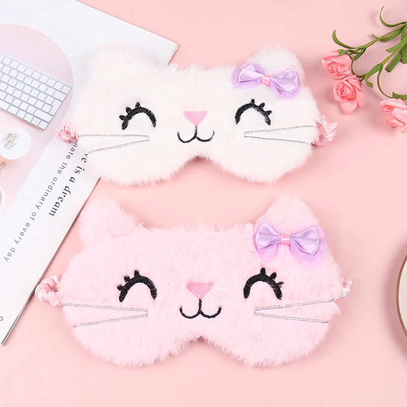 Máscara De Dormir Infantil De Anime/Adesivo Para Os Olhos/Em Viagem De Gato Fofo