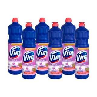 Kit 6 Desinfetante Vim Multiuso Cloro Gel Lavanda 700ml em Oferta na Shopee