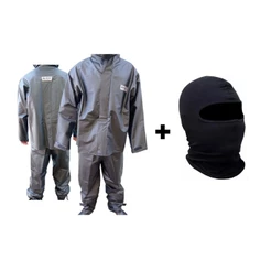 Kit - Capa De Chuva - Conjunto Calça Jaqueta Impermeavel Urbano Pvc - Moto /Motoboy / Motoqueiro + Touca Ninja Balaclava