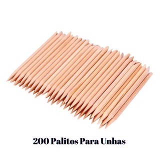 Palito Para Unha Cutícula Descartável Manicure 200 Unidades