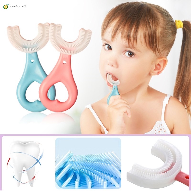 Escova De Dentes Infantil Em Formato De U De 360 Graus 2-6 - 12 Anos Para Crianças escova de dente infantil | Shopee Brasil