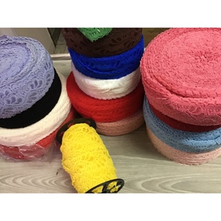 Renda Elastano 5cm de Largura (estica) - 5m, 10m ou 20m - Armarinho Artesanato Moda Pet 4,5cm em Oferta na Shopee