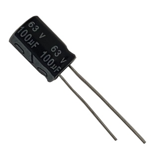 5 Pçs Capacitor Eletrolitico 100x63v - 100uf X 63v 105 Graus