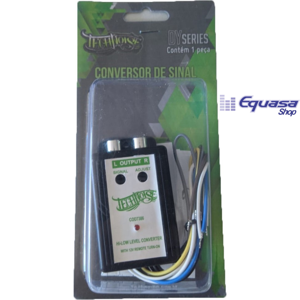 Conversor de Sinal Technoise Dynamic de Alta P/ RCA – 2 Canais - Saída Remote