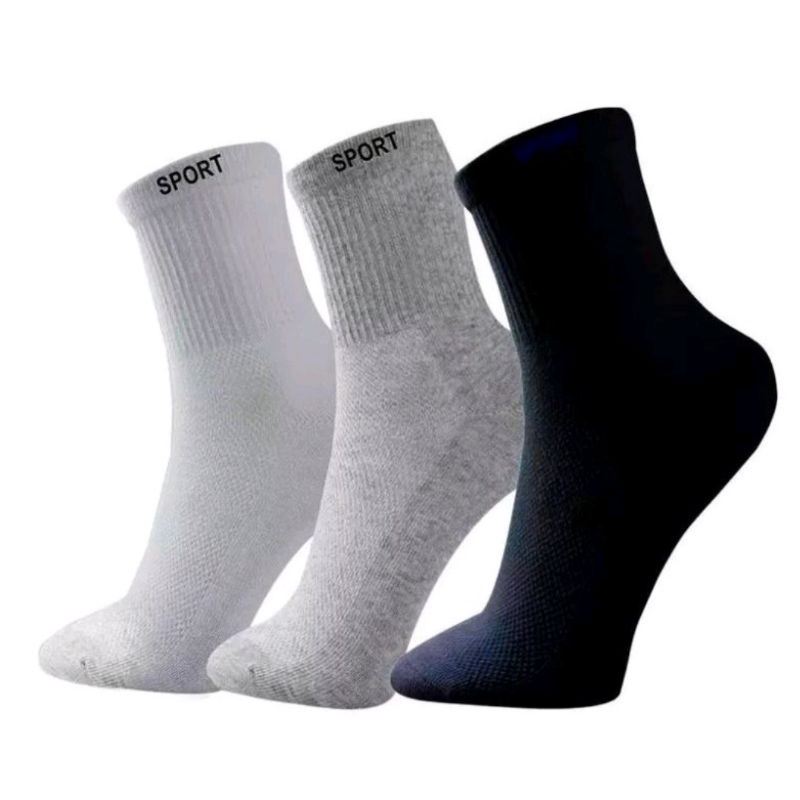 Meia adulto sport cano longo médio canalada atoalhada promoção