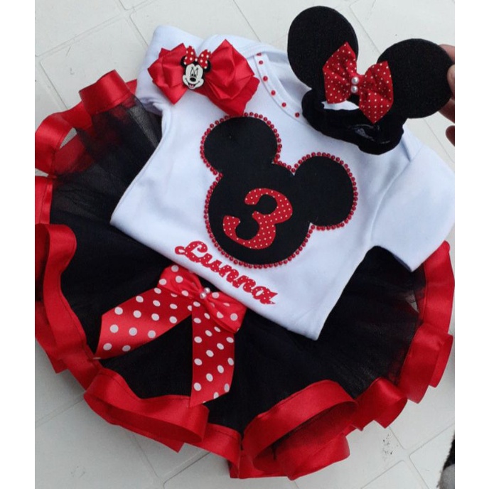 Vestido body da Minnie Vermelha Personalizada Com Nome Que Desejar festa minie vermelha