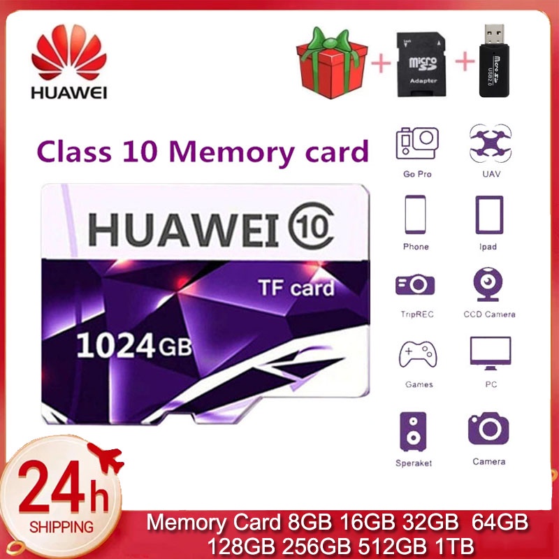 Cartão De Memória Huawei 1TB 512GB 256GB Micro SD 128GB 64GB 32GB 8GB Para Tablet De Celular Flash De Pc