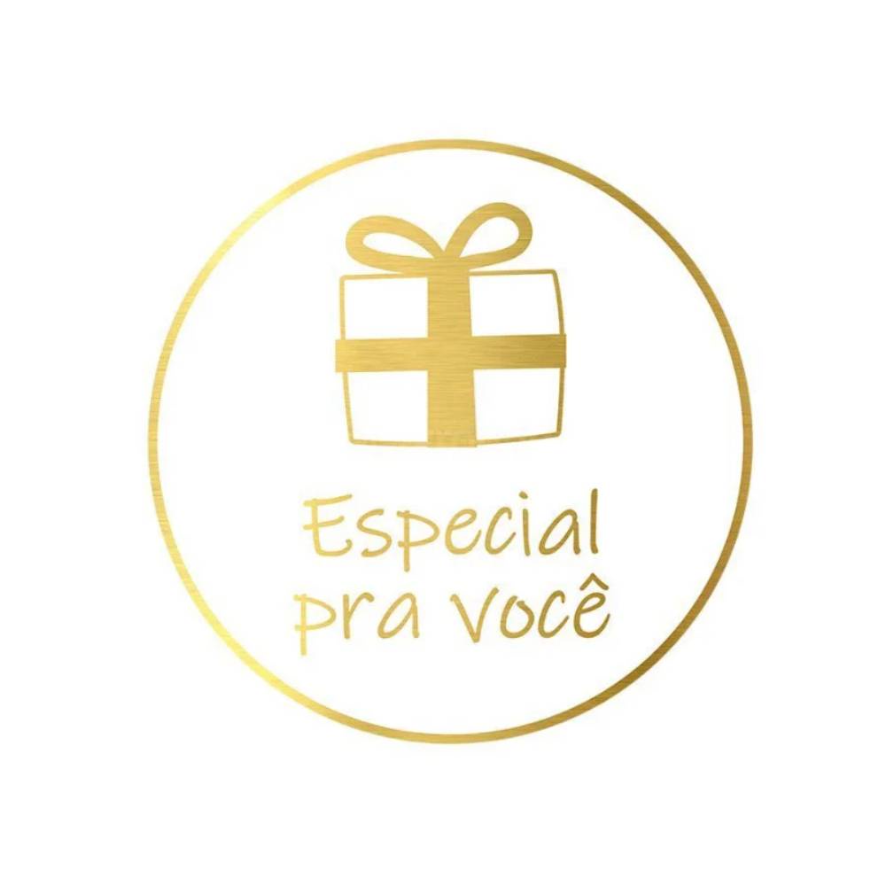 Adesivo "Especial pra Você"  Hot Stamping - Dourado - 1 unidade Pct. c/ 50 unds. - Stickr - Stationery