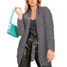 Kimono Tricot Cardigan Feminino Casaco Tricô Manga Longa