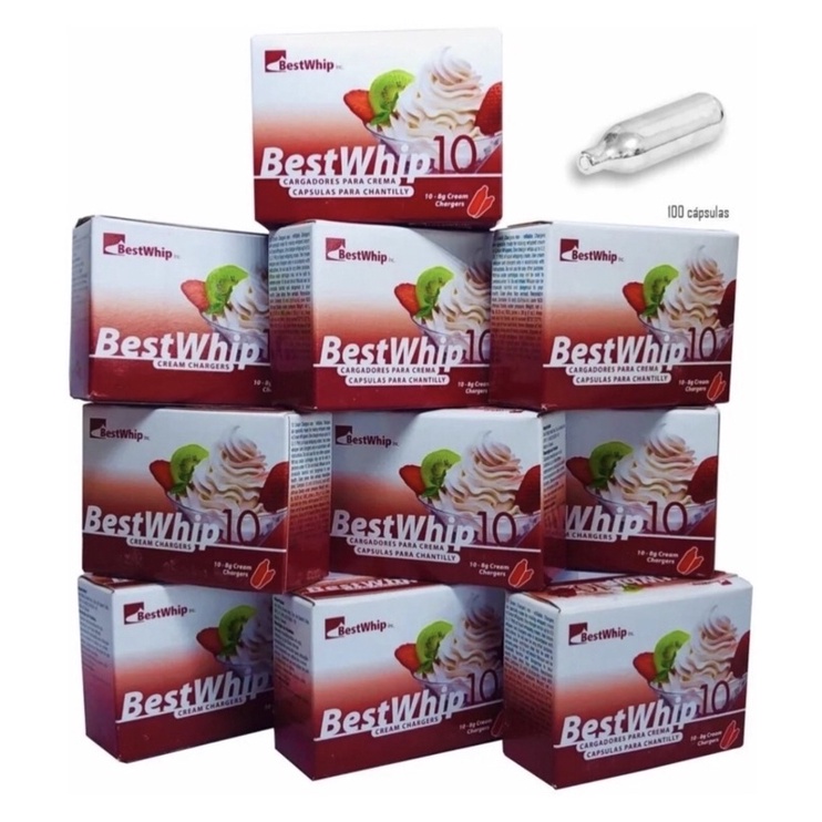 Kit 10 Caixas N2o Para Garrafa De Chantily Bestwhip ( 100 unidades ) - Food & Beverages