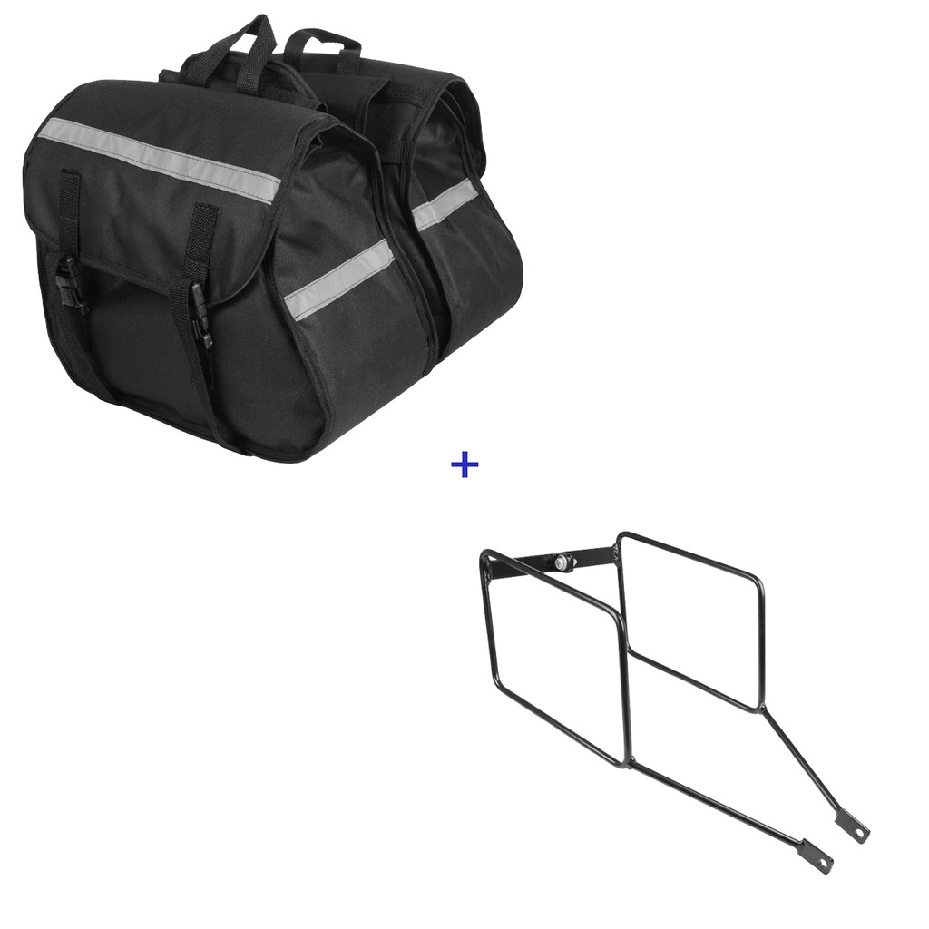 Kit Viagem Gsf650 Bandit Gsf1200 S Afastador + Alforge Lateral Botinha 26 Litros