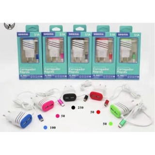 kit 10 Carregador Residencial 3.1A Altomex AL-9006-ty tpc