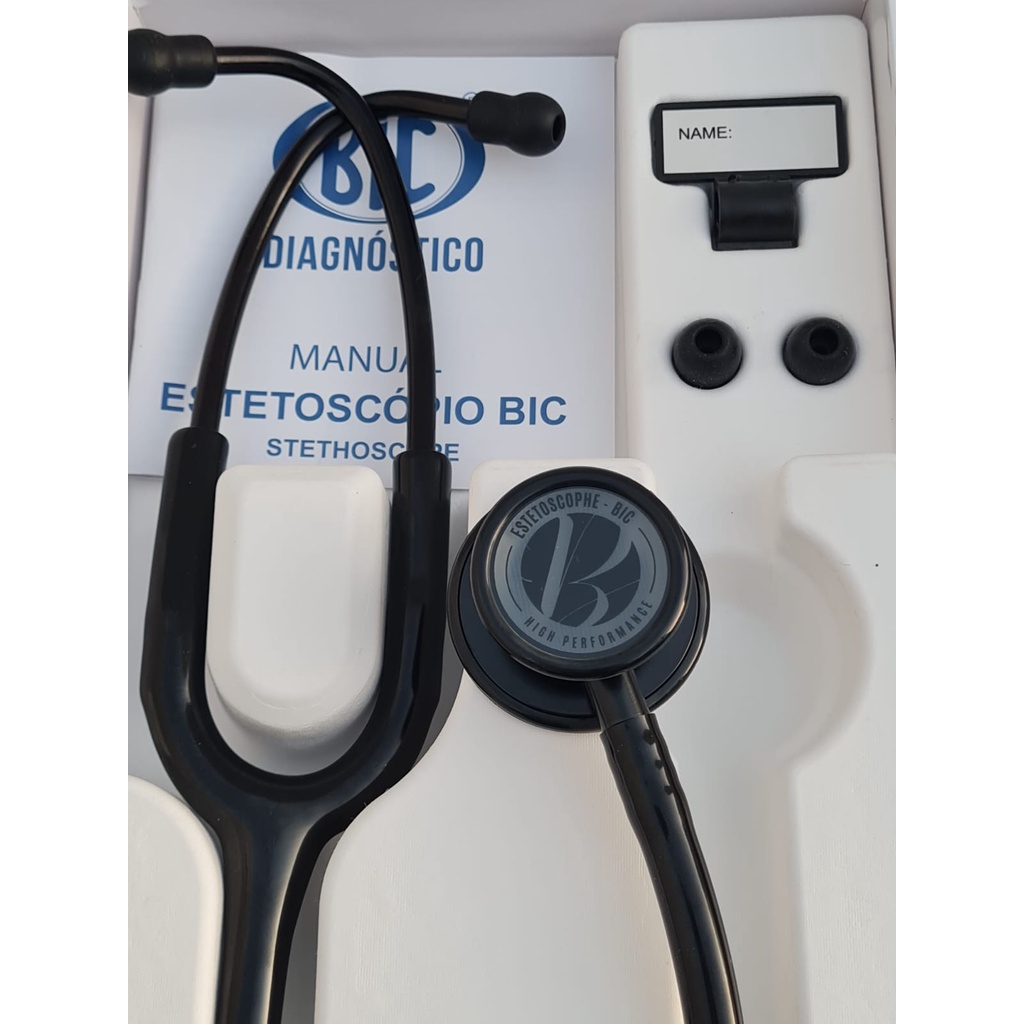 Estetoscópio BIC Eternity Adulto e Pediátrico Inox Duplo - Total Black em Oferta na Shopee