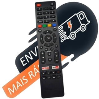Controle Para Tv Philco Smart Teclas Netflix Youtube em Oferta na Shopee