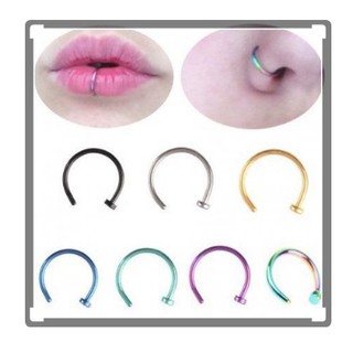01 Piercing Falso Nasal Lábio Nariz Várias Cores Modelo 02 /