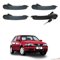 Kit 4 Maçanetas Externa Dianteira Com Chave Gol Parati G3 99 A 05