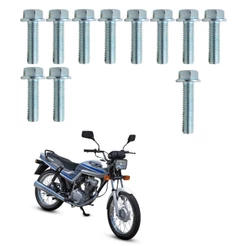Kit parafusos tampa motor lateral CG125 1989 a 1999 Today125 1989 a 1994 CG125 Titan 1995 a 1999
