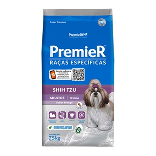 Ração Premier Raças Específicas Shih Tzu para Cães Adultos Sabor Frango - 7,5Kg em Oferta na Shopee