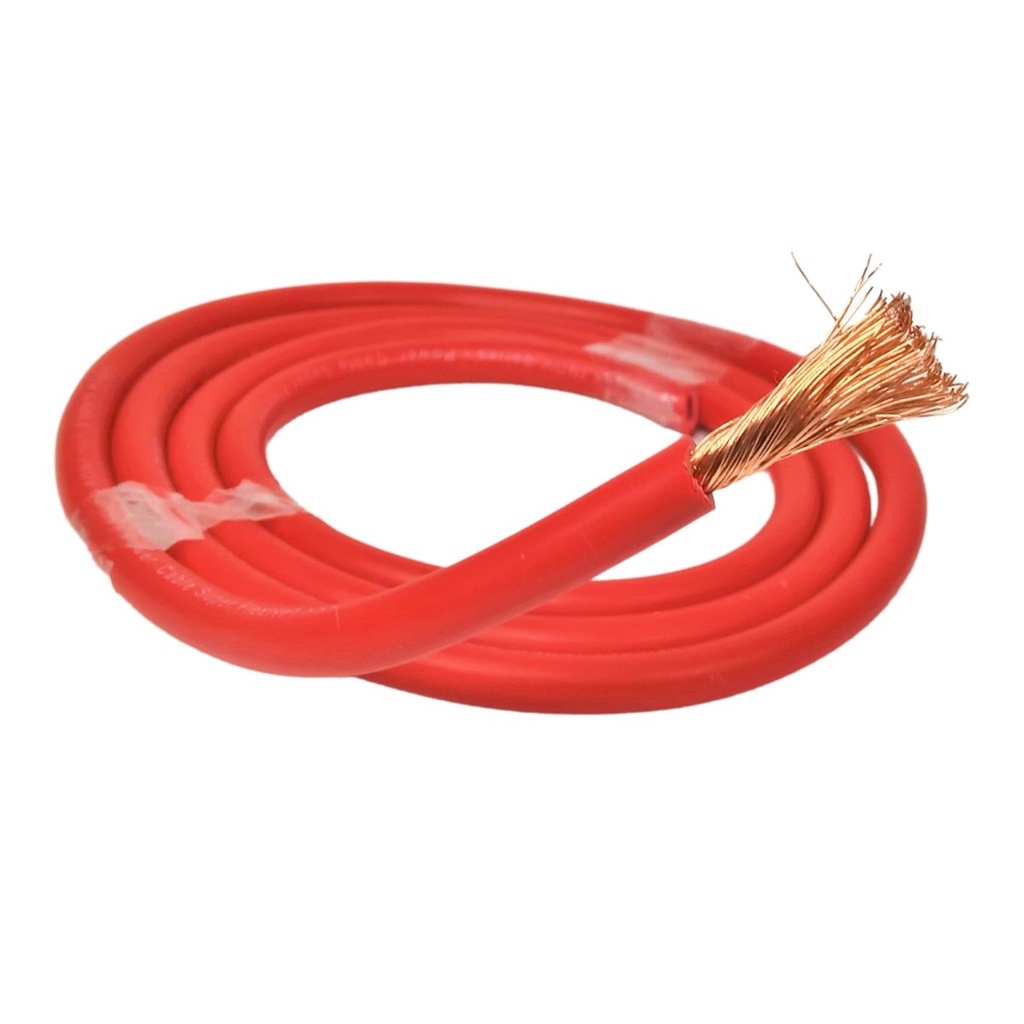 6 Metros Cabo Emborrachado Automotivo Vermelho 1 x 9,00mm Para Som De Carro Instalação Flexível Força 9mm 6m