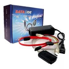 Cabo Adaptador Sata Ide Usb 2.0 Conversor Com Fonte